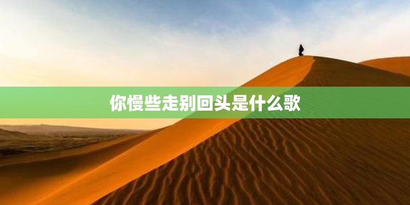 你慢些走别回头是什么歌 你慢些走别回头是什么歌