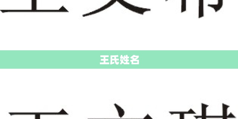 王氏姓名 王氏姓名