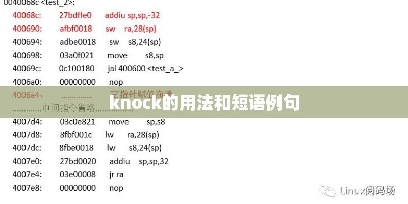 knock的用法和短语例句