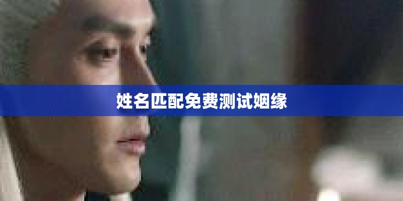 姓名匹配免费测试姻缘
