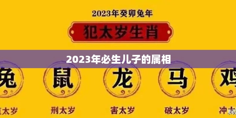 2023年必生儿子的属相