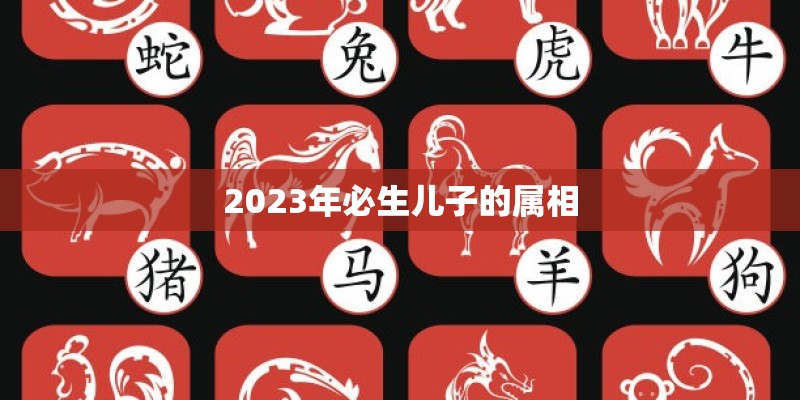 2023年必生儿子的属相