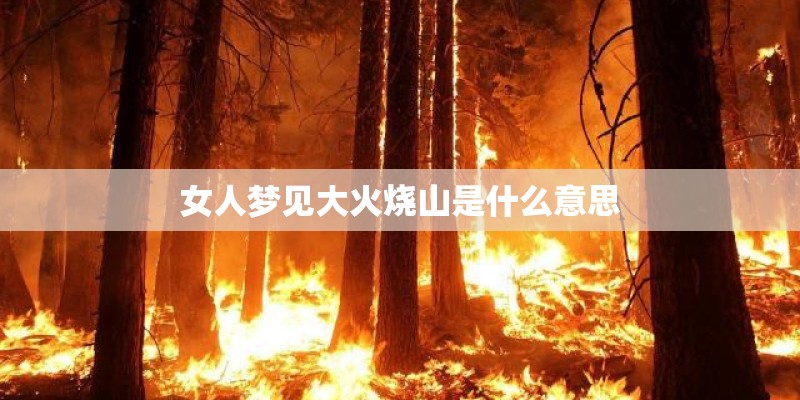 女人梦见大火烧山是什么意思