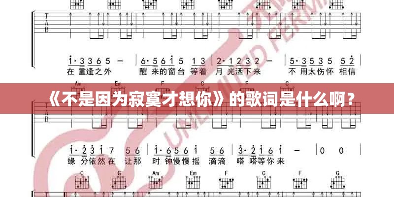 《不是因为寂寞才想你》的歌词是什么啊? 《不是因为寂寞才想你》的歌词是什么啊?